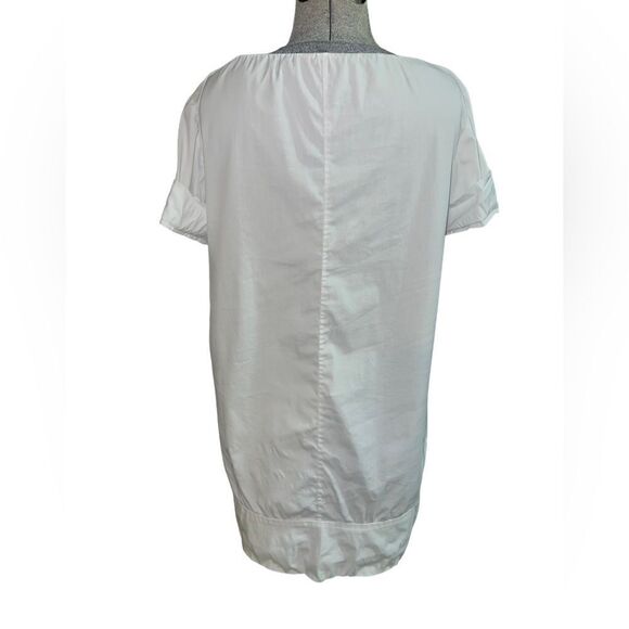 Prada White Bubble Mini Dress Blouse with Pockets - Picture 5 of 16